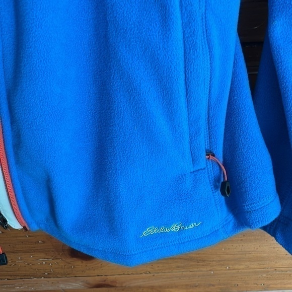 Eddie Bauer Women’s Blue Fleece Coat, Size Large Tall NWOT - Picture 2 of 8